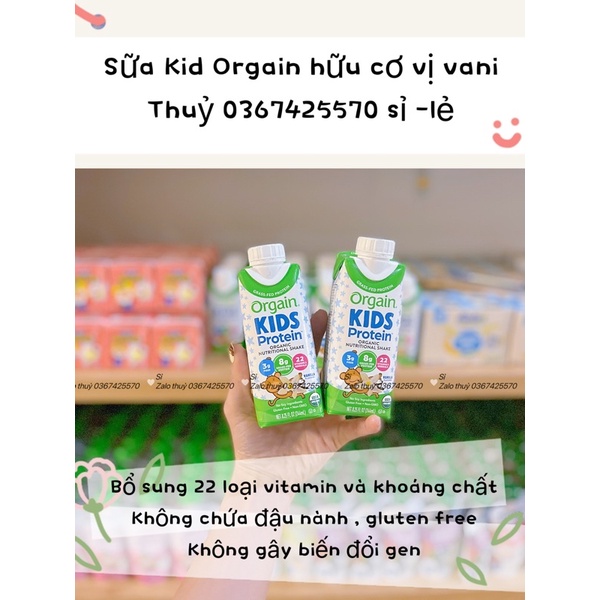 Orgain Kids Protein Organic Milk ( กล ่ อง 244ml วันที ่ 5 / 2023 )