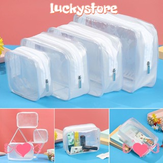 Lucky กระเป๋าเครื่องสําอาง PVC แบบใส