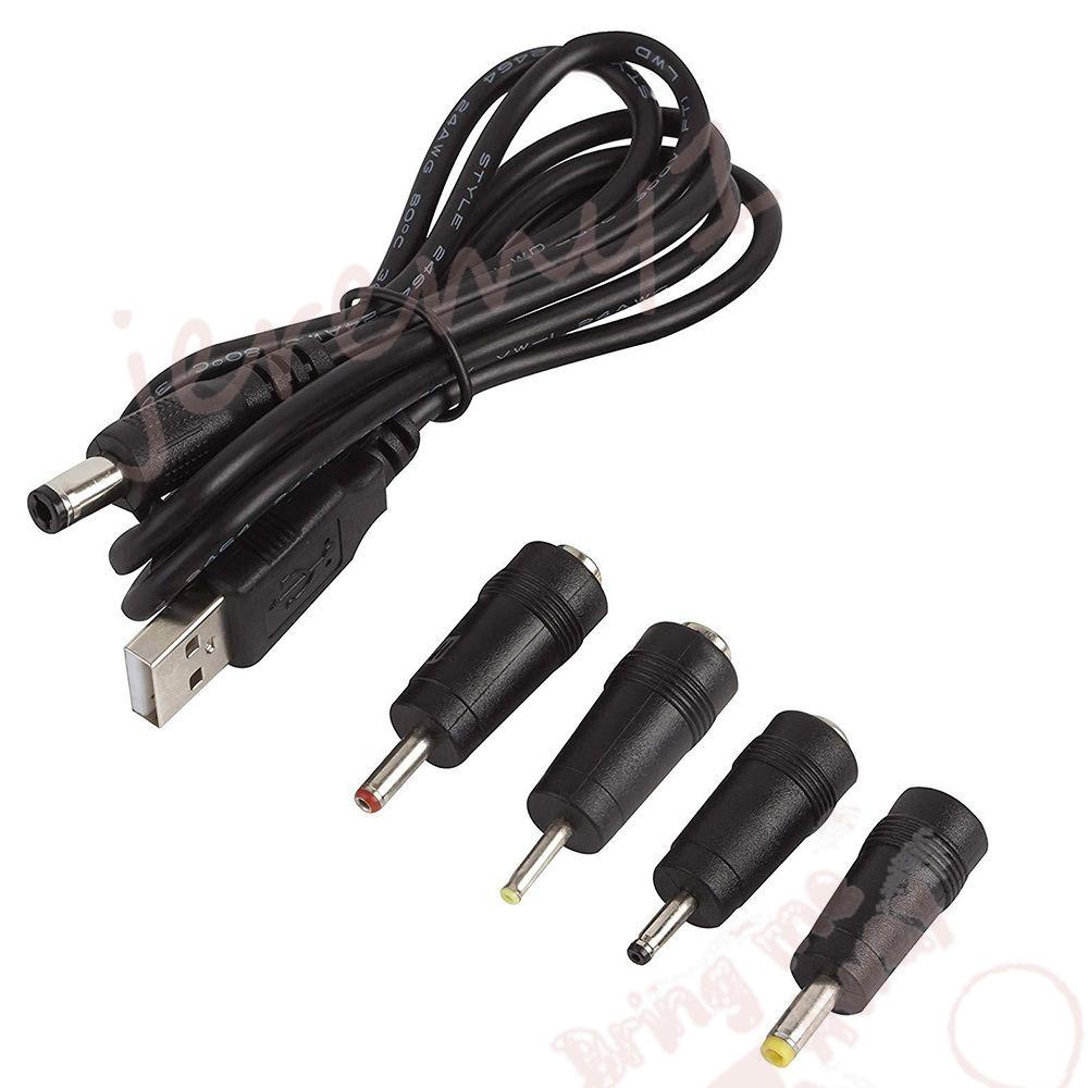 Jeremy1 5.5 * 2.1 มม.ปลั๊ก 8 ชิ้น DC Connector DC Power Supply อะแดปเตอร์ 1 เมตรสายชาร์จสายไฟปลั๊กแปลงแล็ปท็อปอะแดปเตอร์ 8 in 1 USB to DC Jack