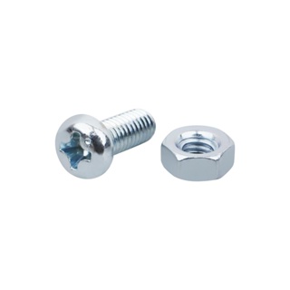 MACHINE สกรูเกลียวมิลน็อต JP DEXZON 4X10 มม. 25 ตัวMACHINE SCREW WITH NUT JP DEXZON 4X10MM 25PCS