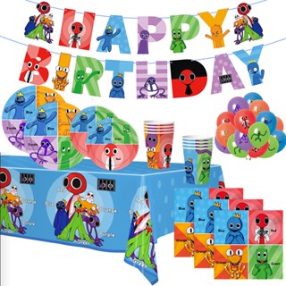 Roblox Rainbow Friends Game Party Supplies Banner Cake Topper Balloons Kids Birthday