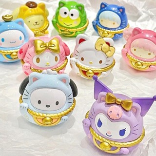 Toptoy โมเดลฟิกเกอร์ Sanrio Lucky Meow Tumbler Damo Blind Box ของเล่นสําหรับเด็ก