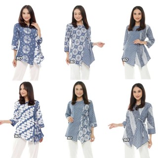 BAJU BATIK WANITA MODERN MONALISA GENES M,L,XL asli PEKALONGAN