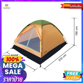 เต็นท์ 2 คน รุ่น SJT-0011 สีส้ม/เขียว  Tent 2 Person Model SJT-0011 Orange/Green Colorเต๊นท์