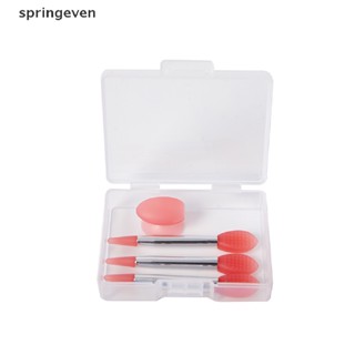 [springeven] 3 ชิ้น ซิลิโคน ลิปบาล์ม ลิปมาสก์ แปรง พร้อมตัวดูด ฝุ่น ฝาครอบ แปรงแต่งหน้า ใหม่ พร้อมส่ง