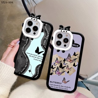 Compatible With Samsung Galaxy A71 A33 A53 A23 A04 A02S A21S A31 A51 5G เคสซัมซุง สำหรับ Case Cartoon Butterfly เคส เคสโทรศัพท์ เคสมือถือ Shockproof Casing