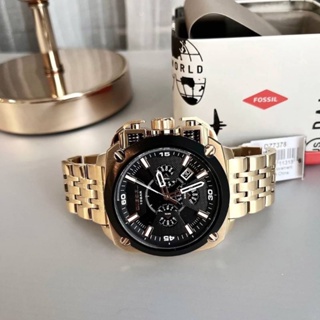 ⌚หรูหราได้ใจไปเลย นาฬิกาข้อมือชาย คนข้อมือใหญ่ จัดไปคร้าMens BAMF Chronograph Gold-Tone Stainless Steel Watch