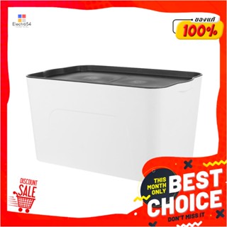 STORAGE กล่องเก็บของ STACKO LARZE ไซซ์ L 44.5x30x24 ซม. สีขาว ฝาเทาSTORAGE BOX STACKO LARZE L 44.5X30X24CM WHITE/GREY L