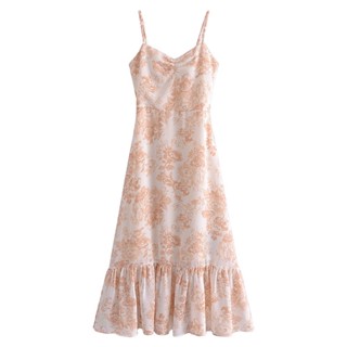 [𝗣𝗥𝗘-𝗢𝗥𝗗𝗘𝗥] 🌸 Daisy dress เดรสกระโปรงยาวสายเดี่ยวสมอคหลังสายปรับได้มีซับใน