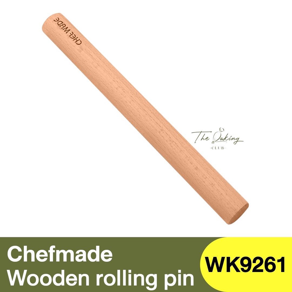 เชฟเมค ไม้คลึงแป้ง Chefmade WK9261 Wooden rolling pin / ไม้รีดแป้ง / ไม้บีชธรรมชาติ