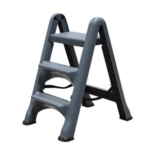 PLASTIC บันไดพลาสติก NAPA 3 ขั้น สีเทาดำPLASTIC STEP STOOL NAPA 3-STEP BLACK GREY