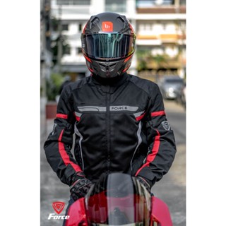 เสื้อการ์ด FORCE รุ่น AIR-RIDE 4 JACKETS MADE OF POLYESTER FABRIC (BLACK/RED)