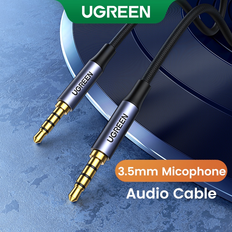 UGREEN สายเคเบิล Aux 4 แกน Trrs 4 ตัวผู้ต่อตัวผู้ เสียงสเตอริโอ แจ็ก 3.5 มม. รองรับไมโครโฟน