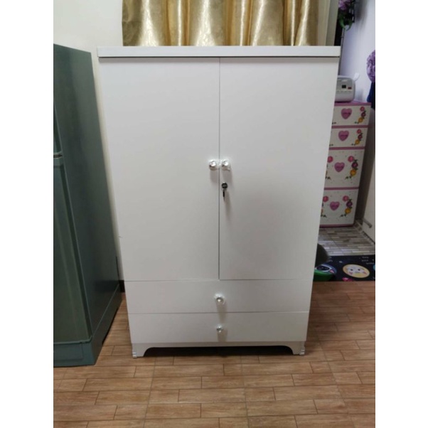 ตู้เสื้อผ้า ไม้MDFผิวกันน้ำ สไตล์มินิมอล ใส่ได้ทั้งเด็กและผู้ใหญ่ ตู้เสื้อผ้าเอนกประสงค์ กว้าง80cm.ลึก48cm.สูง130cm. - รูปที่ 2