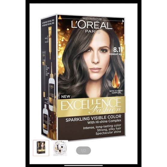 Loréal Paris Hair Color Dye Excellence Fashion (8.11 Midnight Ash) Perwarna Rambut