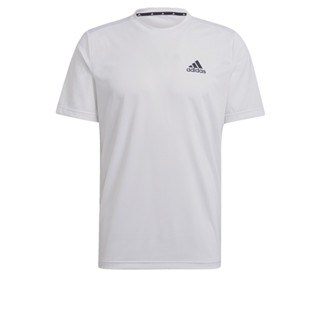 adidas เทรนนิง เสื้อยืด AEROREADY Designed To Move Sport ผู้ชาย สีขาว GM5509