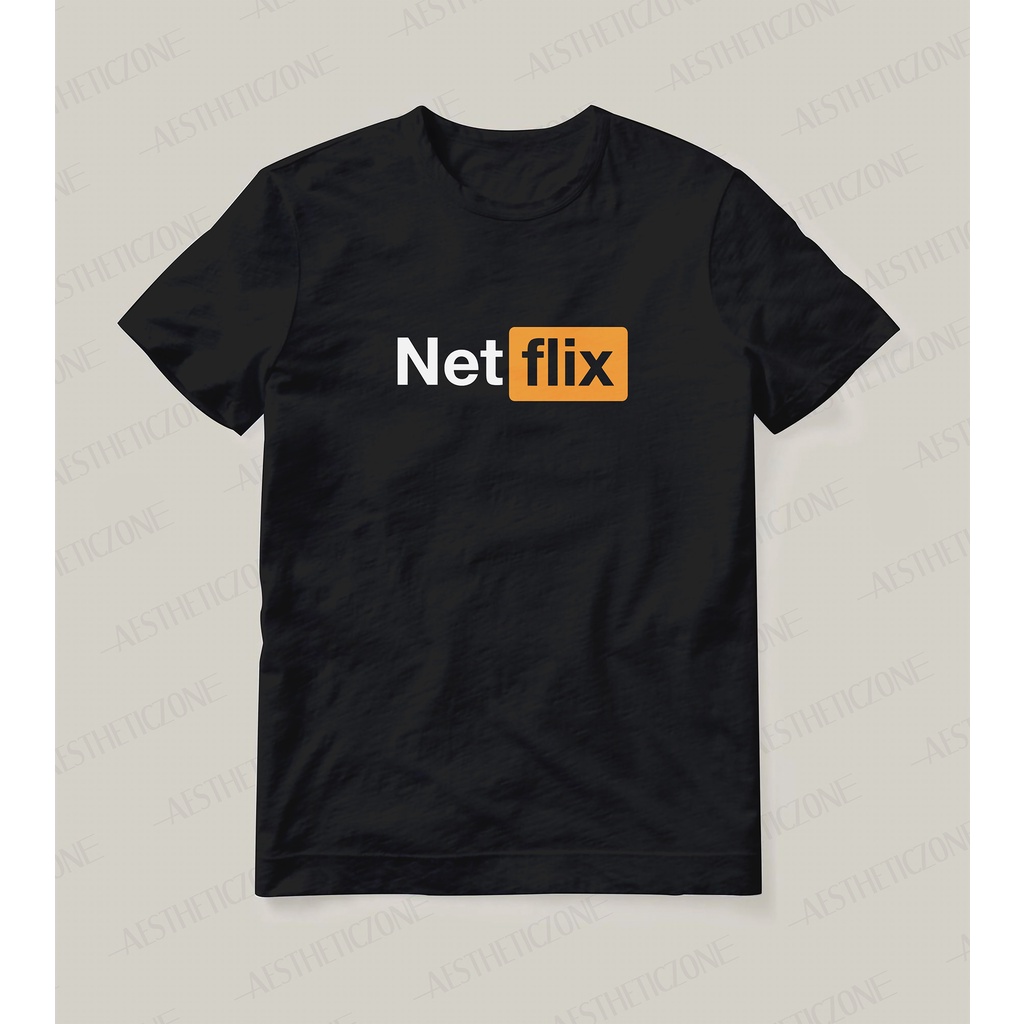 เสื้อยืด Netfix Hub Meme Logo Aesthetic - เสื้อยืดผู้ชายและผู้หญิง