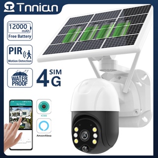 Tnnian กล้องวงจรปิดไร้สาย 4MP CCTV พลังงานแสงอาทิตย์ 4G ซิมการ์ด 360 WIFI PTZ IP มองเห็นกลางคืน ตรวจจับมนุษย์ กล้องวงจรปิด CCTV ICSee กันน้ํา