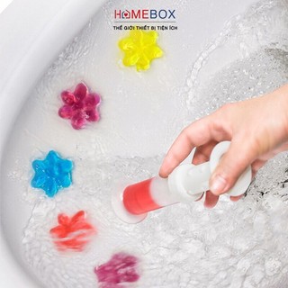Gel thơm khử mùi vệ sinh, làm sáng diệt khuẩn khử trùng bồn cầu hình bông hoa - Hàng Cao Cấp Có Hộp