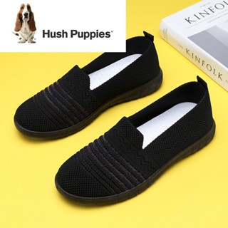 HUSH PUPPIES รองเท้าโลฟเฟอร์ ส้นแบน แบบสวม สําหรับผู้หญิง