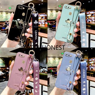 เคส Oppo A53S เคส Oppo A55 เคส Oppo A53 เคส Oppo A31 Case Oppo A12 Case Oppo A11K Case Oppo A8 Case Oppo A7 Cover Oppo A5S Case Oppo R15 Pro Case Oppo A71 Casing Soft Silicone New Maple Leaf Wrist Band Phone Case With Rope โทรศัพท์มือถือซิลิโคน แบบนิ่ม