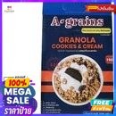 Agrains  Granola Cookies&amp;Cream กราโนร่า รสคุกกี้แอนด์ครีม 225กรัม Agrain