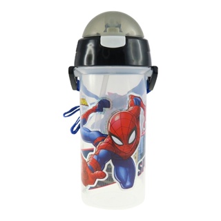 Spiderman VS Venom ขวดน้ํา PP พร้อมหลอดดูด (600 มล.)