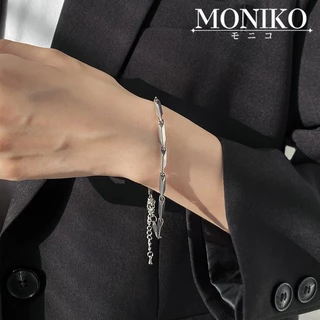 MONIKO สร้อยข้อมือไทเทเนียม สแตนเลส เครื่องประดับสําหรับผู้ชายและผู้หญิง เครื่องประดับแฟชั่น สําหรับคู่รัก