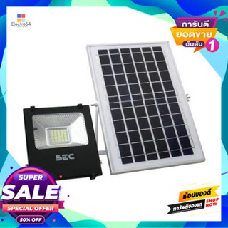 Floodlight โคมฟลัดไลท์โซล่าเซลล์ LED 20 วัตต์ Daylight BEC รุ่น Cheetah 20W ขนาด 16 x 18 x 4.2 ซม. สีดำLED Solar Floodli