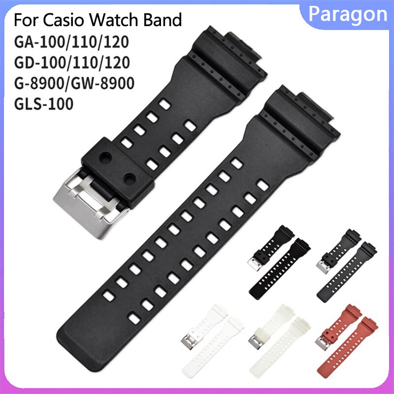 สายนาฬิกาข้อมือซิลิโคน ขนาด 16 มม. แบบเปลี่ยน สําหรับ Casio G Shcok GA-100 110 120 150 200 300 GD-10