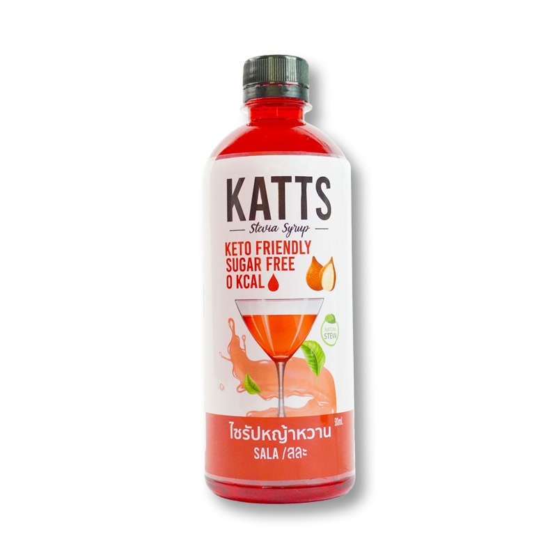 แคทส์ ไซรัปหญ้าหวานรสสละ 500 มล.Katts Stevia Syrup Sala 500 ml