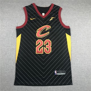 ขายดี 【4 แบบ】เสื้อกีฬาบาสเก็ตบอล ลาย NBA Cleveland Cavaliers No.23 JAMES 2020 LHoglp84KJfedj77 สีดํา