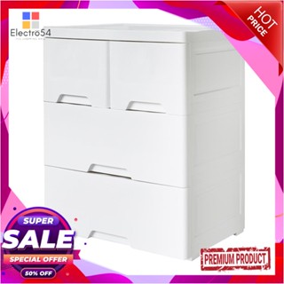 3 ตู้ลิ้นชัก 3 ชั้นทึบ STACKO NEAT 58x40x70.5 ซม. สีขาว3 DRAWER STACKO NEAT 58X40X70.5CM WHITE