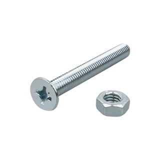 MACHINE สกรูเกลียวมิลน็อต JF DEXZON 6X50 มม. 25 ตัวMACHINE SCREW WITH NUT JF DEXZON 6X50MM 25PCS