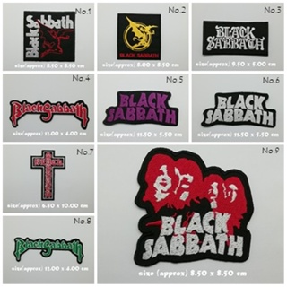 ตัวรีดติดเสื้อ งานปัก ตกแต่งเสื้อผ้า แจ๊คเก็ต Black Sabbath Embroidered Iron on Patch  DIY