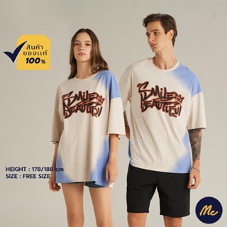 Mc Jeans เสื้อยืดแขนสั้น คอกลม สีครีม Unisex MTTZ596 Graffiti Collection