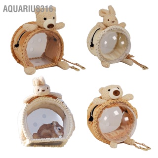 Aquarius316  Aquarius316 กระเป๋าสะพายสัตว์เลี้ยงขนาดเล็กน่ารักโปร่งใสระบายอากาศได้สบายพกพากระเป๋าใส่สัตว์ขนาดเล็กพร้อมซิปอัลลอยด์