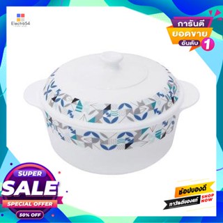 Opal โถข้าวโอปอทรงกลมพร้อมฝา Geometry Kassa Home รุ่น Pg2.5+Lid ความจุ 2.5 ลิตร สีเขียว - ฟ้าround Opal Jar With Cover G