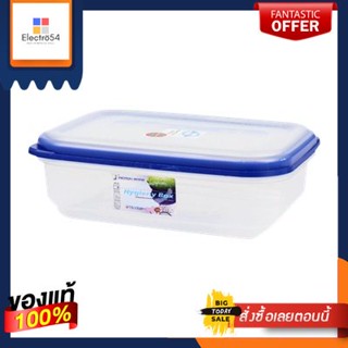 กล่องอาหารทรงเหลี่ยม MICRON WARE รุ่น JCP-5035 ขนาด 1,350 มล. สีขาว - น้ำเงินSquare Lunch Box MICRON WARE Model JCP-5035