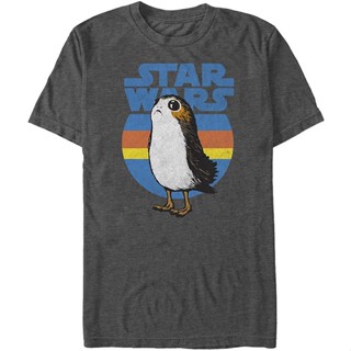 100%cotton เสื้อยืดผู้ชาย STAR WARS Mens Last Jedi PORG Graphic Tees men เสื้อ ยืด ผู้ชาย คอกลม โอเวอร์ ไซส์_01