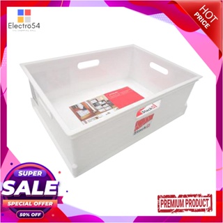 STACKABLE กล่องซ้อนได้ STACKO UT-31 M 39x28x13.3 ซม. สีขาวSTACKABLE STORAGE BOX STACKO UT-31 M 39X28X13.3CM WHITE