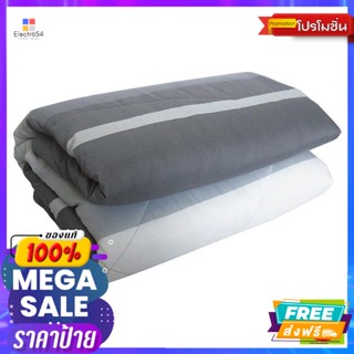 ห้องนอน ผ้าห่มนวม รุ่นไมโคร ลายริ้วเทา ขนาด 60x80 นิ้ว Comforter, Micro model, gray stripe pattern, size 6