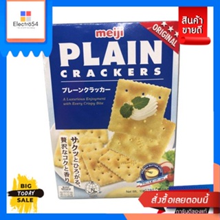 Meiji(เมจิ) Meiji เมจิเพลน แคร็กเกอร์ ขนาด 104 กรัม (เลือกรสได้) Meiji Meiji Plain Crackers 104 g. (choose flavor)บิสกิต