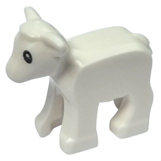 [ Animal ]  ชิ้นส่วนเลโก้ Lego Part Lamb with Black Eyes and White Pupils Pattern (1569pb01) ราคา/ชิ้น