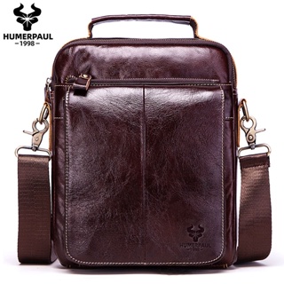 Humerpaul Luxury Brand High Quality Genuine Leather Bag Men Shoulder Bag Crossbody Handbag Men Bolsas Sling Clutch