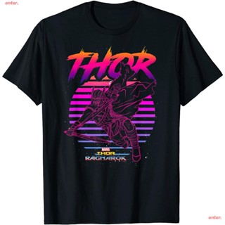 เสื้อยืดคุณจะไม่เสียใจผู้ชายและผู้หญิง ธอร์ เด็กผู้ชาย เสื้อยืด Marvel Thor Ragnarok 80s Retro Sunset Halftone Hero_07