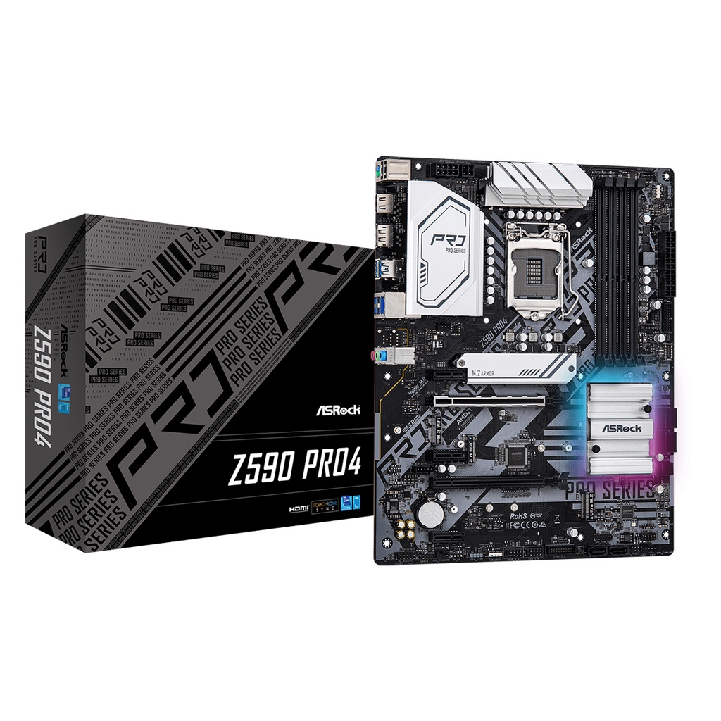 MAINBOARD (เมนบอร์ด) 1200 ASROCK Z590 PRO4 ตัวท็อป พร้อมส่ง