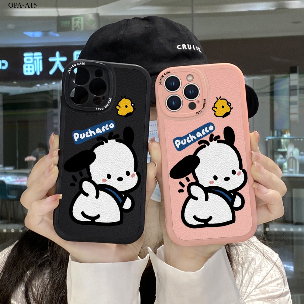 OPPO A15 A15S A7 A5S A12 A17 A17K A9 A5 A31 A12E A98 A53 A33 A74 A92 A52 2020 4G เคสออปโป้ สำหรับ Case Leather Little bird Pacha dog เคสโทรศัพท์ Lambskin Shockproof Cover