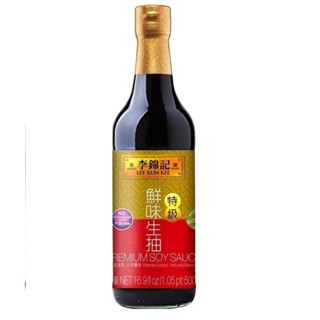 Lee Kum Kee Premium Soy Sauce 500 ml. ซีอิ๊วถั่วเหลืองพรีเมี่ยม (ไม่ใส่สารกันบูด) ทำจากถั่วเหลืองและแป้งสาลีชั้นดี