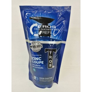 TROS DEO SHOWER GEL ZINC COUPE REFILL (400 ML.) ทรอส ซิงค์ ดีโอ เจล ลากูน เฟรช ครีมอาบน้ำ